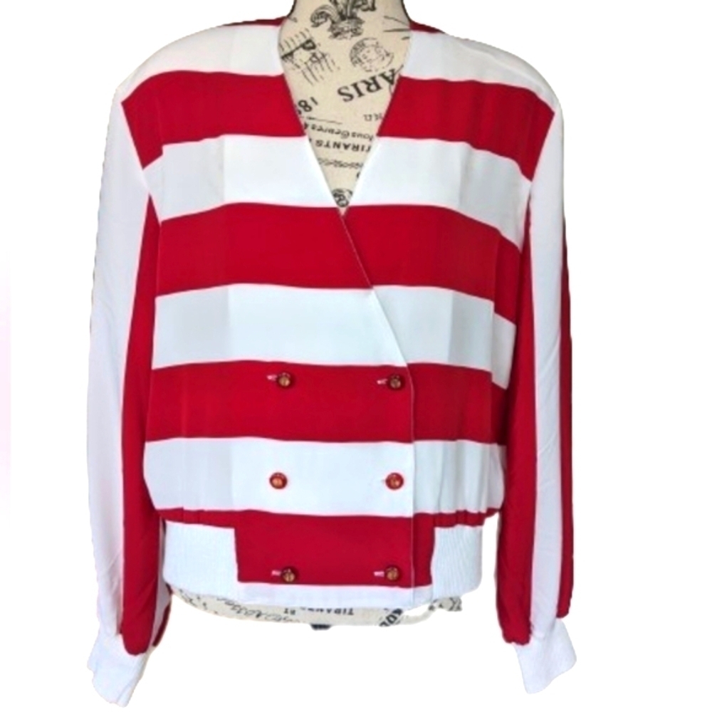 Franck Olivier Paris women's vintage nautical bomber jacket size M